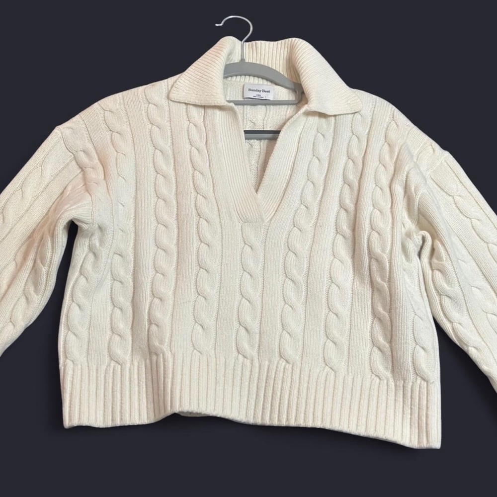 ARITZIA Merino wool relaxed polo sweater